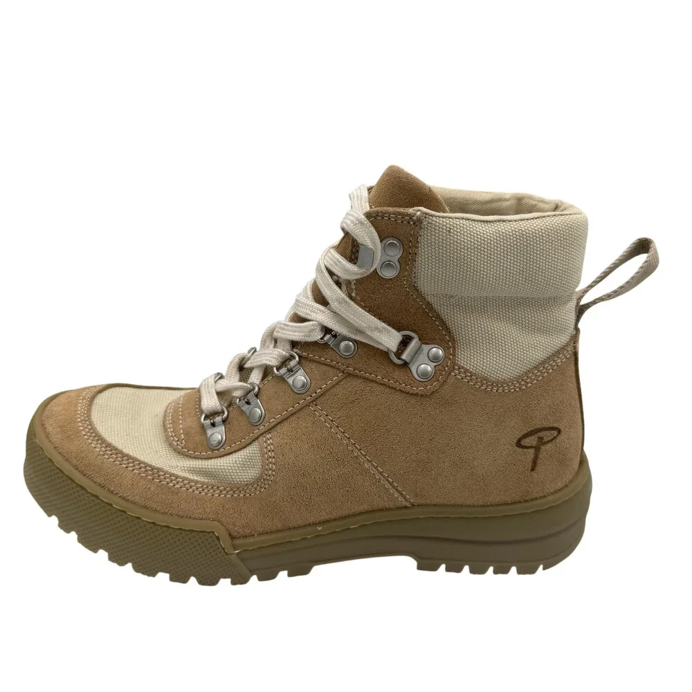 EREM Xerocole Boots Mens Size 9 Beige Suede Canvas Ankle Lace Up Hiking Combat
